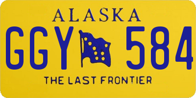 AK license plate GGY584