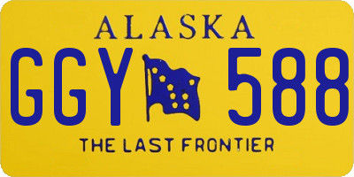 AK license plate GGY588