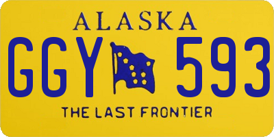 AK license plate GGY593