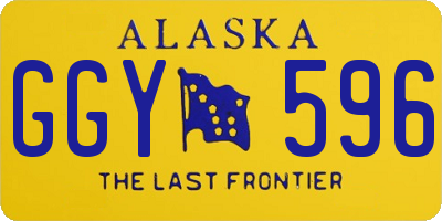 AK license plate GGY596