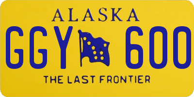 AK license plate GGY600