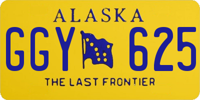 AK license plate GGY625