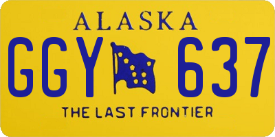 AK license plate GGY637