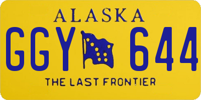 AK license plate GGY644