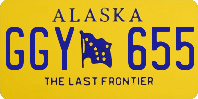 AK license plate GGY655