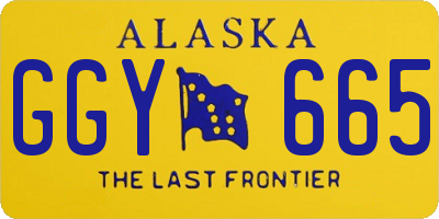 AK license plate GGY665