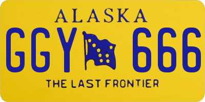 AK license plate GGY666