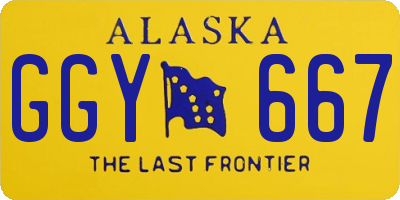 AK license plate GGY667