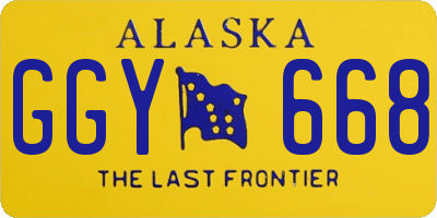 AK license plate GGY668