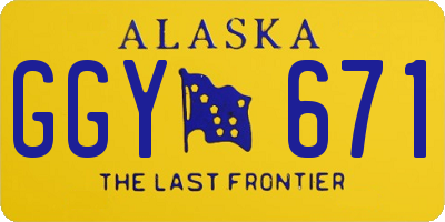 AK license plate GGY671