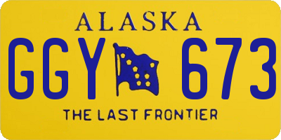 AK license plate GGY673