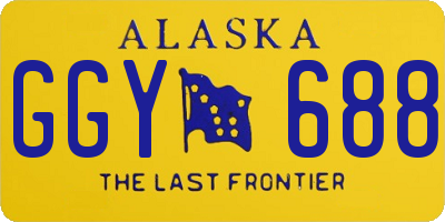 AK license plate GGY688