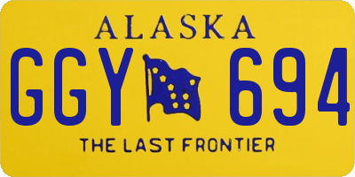 AK license plate GGY694