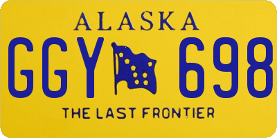 AK license plate GGY698