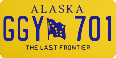 AK license plate GGY701