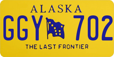 AK license plate GGY702