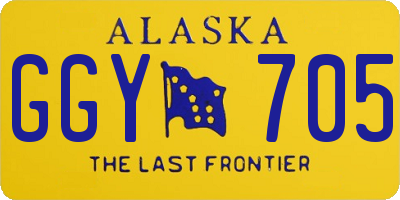 AK license plate GGY705