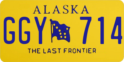 AK license plate GGY714