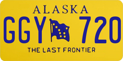 AK license plate GGY720