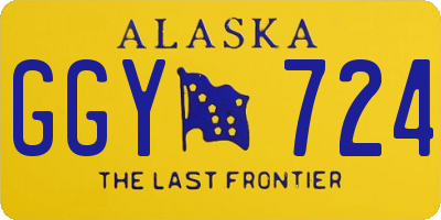 AK license plate GGY724