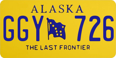 AK license plate GGY726
