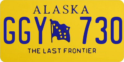 AK license plate GGY730