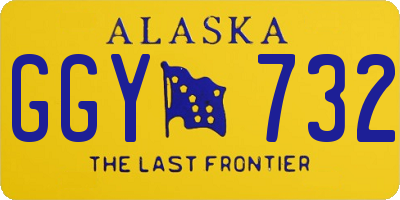 AK license plate GGY732