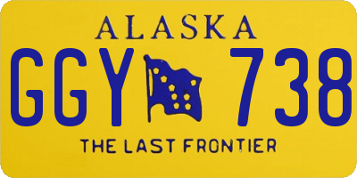 AK license plate GGY738