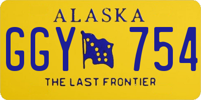 AK license plate GGY754