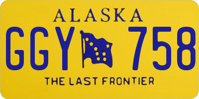 AK license plate GGY758