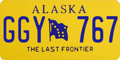 AK license plate GGY767