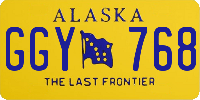 AK license plate GGY768
