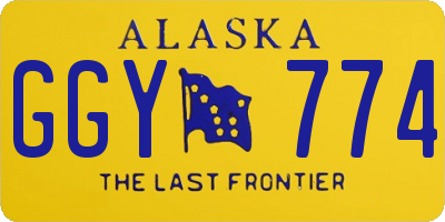 AK license plate GGY774