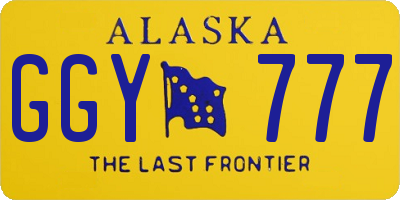 AK license plate GGY777