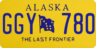 AK license plate GGY780