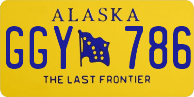AK license plate GGY786