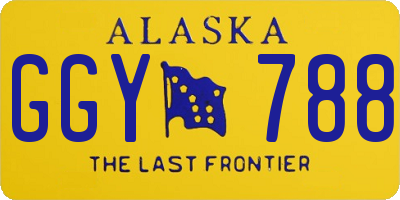 AK license plate GGY788