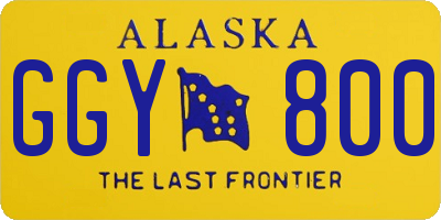 AK license plate GGY800