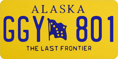 AK license plate GGY801