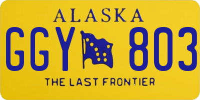 AK license plate GGY803