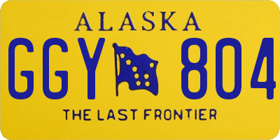 AK license plate GGY804