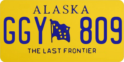 AK license plate GGY809