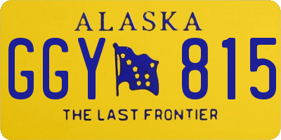 AK license plate GGY815