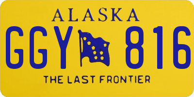AK license plate GGY816