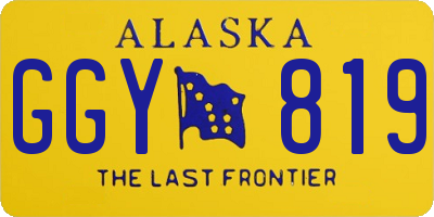 AK license plate GGY819