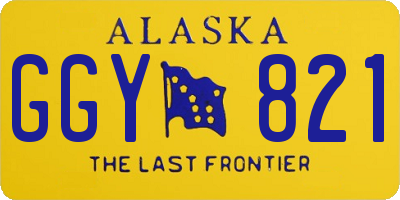 AK license plate GGY821
