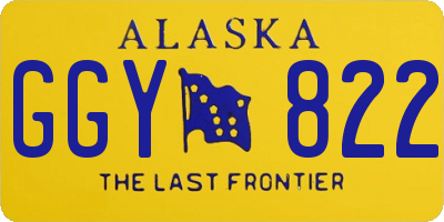 AK license plate GGY822