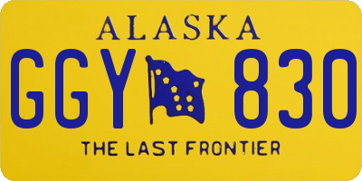 AK license plate GGY830