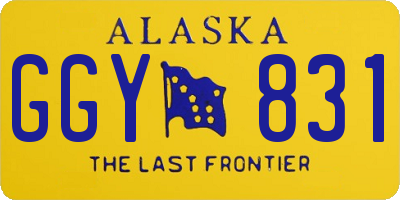 AK license plate GGY831