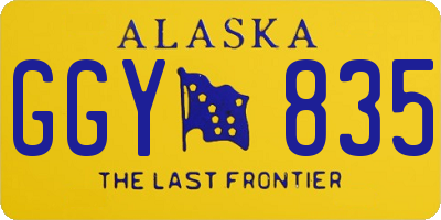 AK license plate GGY835